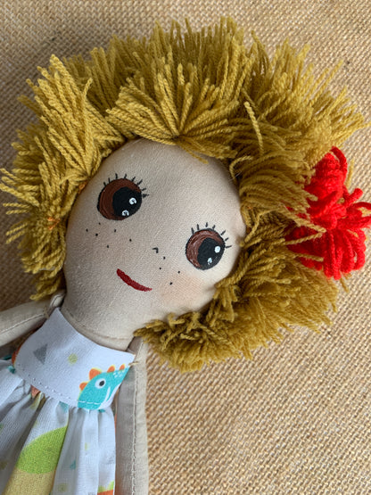 Fabric Art Doll, handmade with love in Italy
